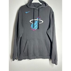 Mens Nike RARE Miami Vice Heat Hoodie Sweatshirt Black Pink City Size XXL Notes